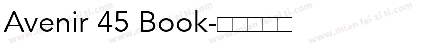 Avenir 45 Book字体转换